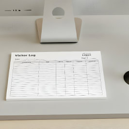 Business Visitor Log Book | Professional Tear-Off ノートパッド