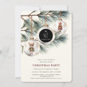 Business Watercolor Nutcracker Christmas Ornaments シーズンカード (正面)