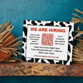 Business We Choose QRコードのパーソナライズ フォトプラーク (側面)