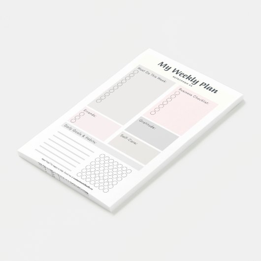 Business Weeklyゴール&習慣の追跡 ポストイット (アングル)