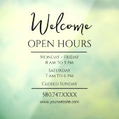 「Business Welcome and Open Hours Webサイト」ウィンドウ ウィンドウサイン (シート3)