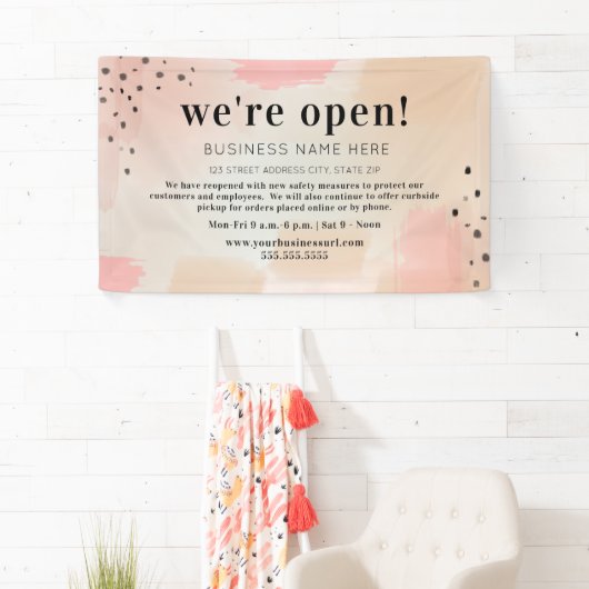 Business Were Are Open抽象芸術赤面 横断幕 (インサイチュ)