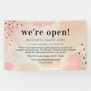 Business Were Are Open抽象芸術赤面 横断幕