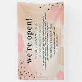 Business Were Are Open抽象芸術赤面 横断幕 (縦)