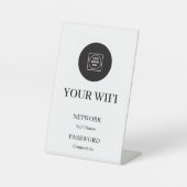 Business WiFi Code Logo Display Pedestal Sign 台座サイン (正面)