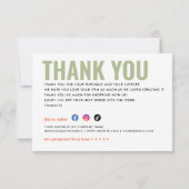 Business You are魔法レトロBohoフローラありがとう 招待状 (裏面)