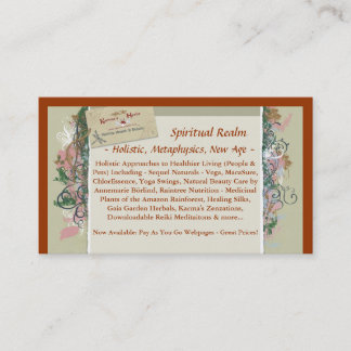 BusinessCardの精神的な王国、~のホリスティック、メタ… 名刺