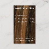Businesscard Hairstylist 名刺 (裏面)