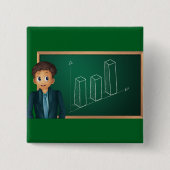 Businessman Presenting Growth Bar Chart 缶バッジ (正面)