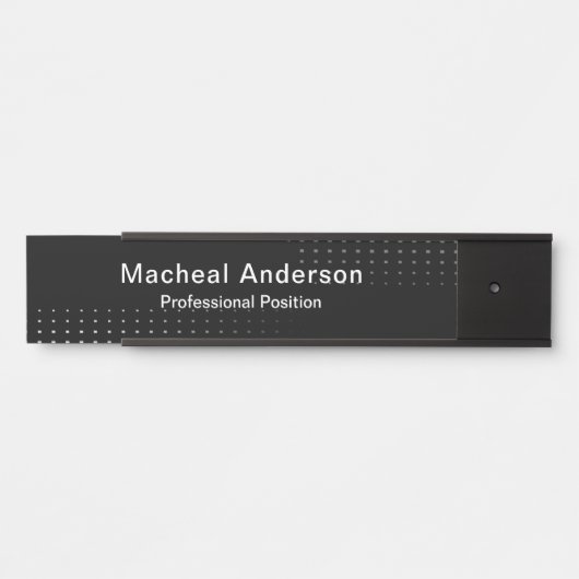 Businessman Professional Modern Black サインプレート (正面)