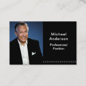 Businessman Professional Modern Photo Black  名刺 (正面)