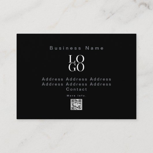 Businessman Professional Modern Photo Black  名刺 (裏面)