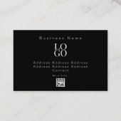 Businessman Professional Modern Photo Black  名刺 (裏面)