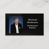 Businessman Professional Modern Photo Black  名刺 (正面)