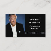 Businessman Professional Modern Photo Black  名刺 (正面)