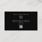 Businessman Professional Modern Photo Black  名刺 (裏面)