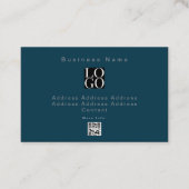 Businessman Professional Modern Photo Dark Blue 名刺 (裏面)