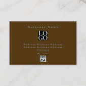 Businessman Professional Modern Photo Dark Brown 名刺 (裏面)
