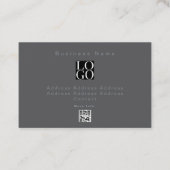 Businessman Professional Modern Photo Dark Grey 名刺 (裏面)