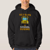 Busing School Bus Driver 100 Days Of School Boys G パーカ (正面)