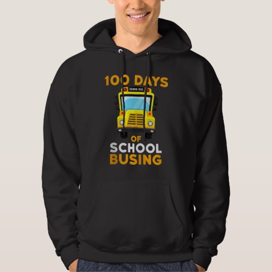 Busing School Bus Driver 100 Days Of School Boys G パーカ (正面)