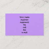 businpurpleのessカードの体育専門家 名刺 (裏面)