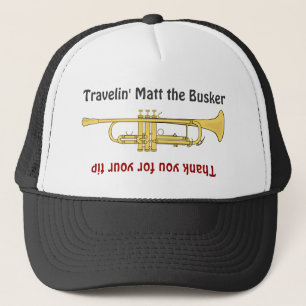 Buskerのミュージシャンのトランペットの先端の瓶の帽子 キャップ