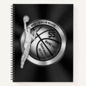 Busketbel パーソナライズされた Notebook for Guils ノートブック (正面)