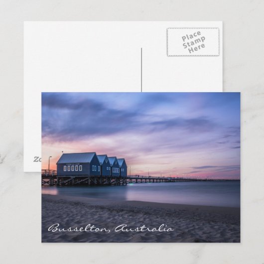 Busselton Jetty at Dusk Postages ポストカード (正面/裏面)