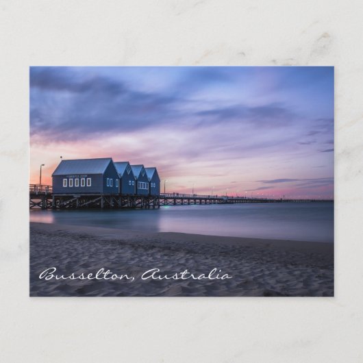 Busselton Jetty at Dusk Postages ポストカード (正面)