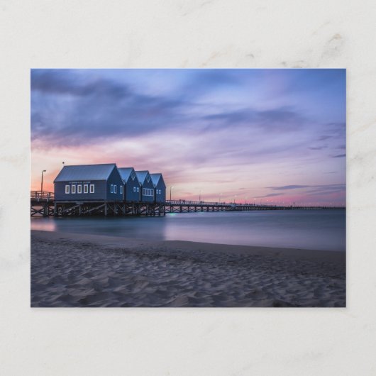 Busselton Jetty at Dusk Postages ポストカード (正面)