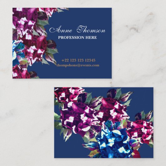 Bussinesエレガントで、クラシックな花の専門のカード 名刺 (正面/裏面)