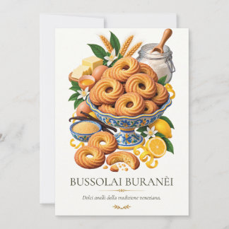 Bussolai Buranèi – Vintage Italian Dessert 招待状