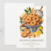 Bussolai Buranèi – Vintage Italian Dessert 招待状 (正面/裏面)