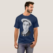 Buster Keaton Digital Distressed Grunge Portrait o Tシャツ (正面フル)