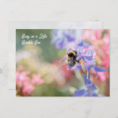 "Busy as a Little Bumble Bee" Soft Pastel Flowers (正面/裏面)