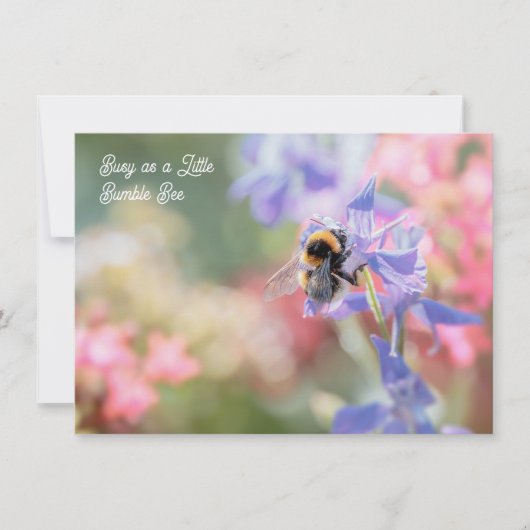 "Busy as a Little Bumble Bee" Soft Pastel Flowers (正面)