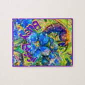 Busy Bee: An Insect & Forget-me-not Flowers ジグソーパズル (横)