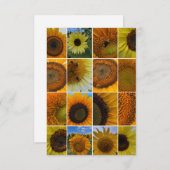 Busy Bee Sunflower Collage  ノートカード (正面/裏面)
