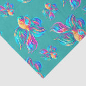 Busy Fishes Cyan 薄葉紙 (詳細)