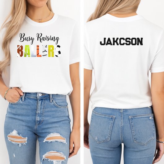 Busy Raising Ballers, Sports Mom,Baseball Softball Tシャツ