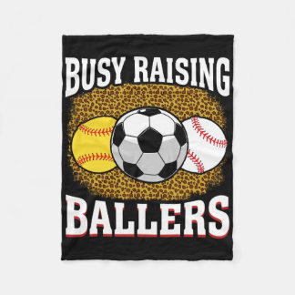 Busy Raising Llers Softll Soccer Sell Mom  フリースブランケット