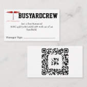 BUSYARDCREW Coupon 名刺 (正面/裏面)