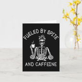 Butとカフェインのフローラハロウィーンの骨格で カード (黄色い花)