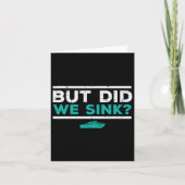 But Did We Sink Boat Funny Pontoon Joke Owner Men カード (正面)