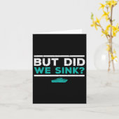 But Did We Sink Boat Funny Pontoon Joke Owner Men  カード (黄色い花)