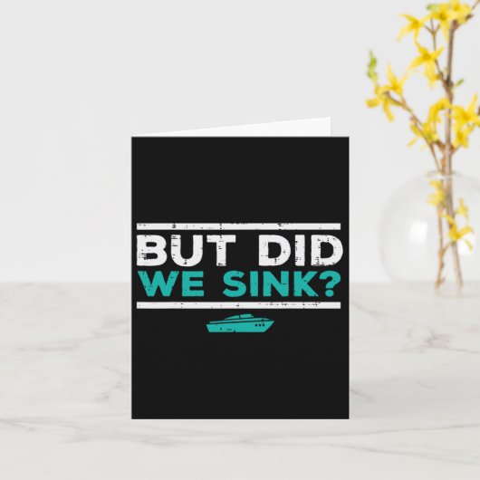 But Did We Sink Boat Funny Pontoon Joke Owner Men カード (黄色い花)