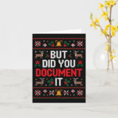 But Did You Doent It Funny Office Christmas Ugly  カード (黄色い花)