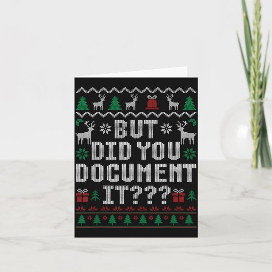 But Did You Doent It Funny Office Christmas Ugly S カード (正面)