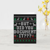 But Did You Doent It Funny Office Christmas Ugly S カード (黄色い花)